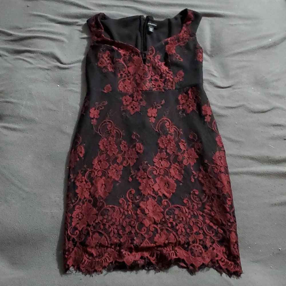 Le chateau Black and red bodycon dress